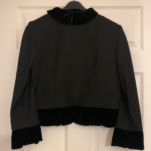 Sunny Choi vintage wool blazer with velvet trim, size 6. - Picture 2 of 6